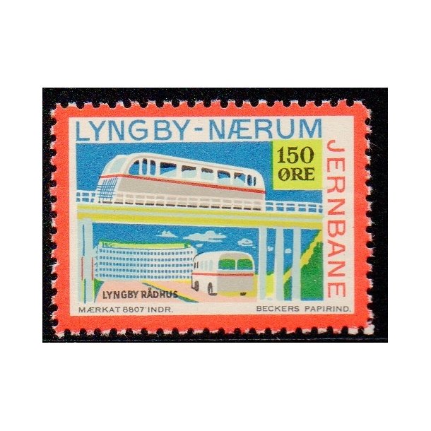 Lyngby - Nrum - Jernbane - Banemrke - 150 re - Ustemplet