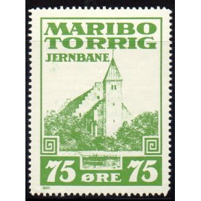 Maribo - Torrig - Jernbane - Banemrke - 75 re - Ustemplet