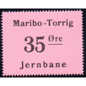 Maribo - Torrig - Jernbane - Banemrke - 35 re - Ustemplet