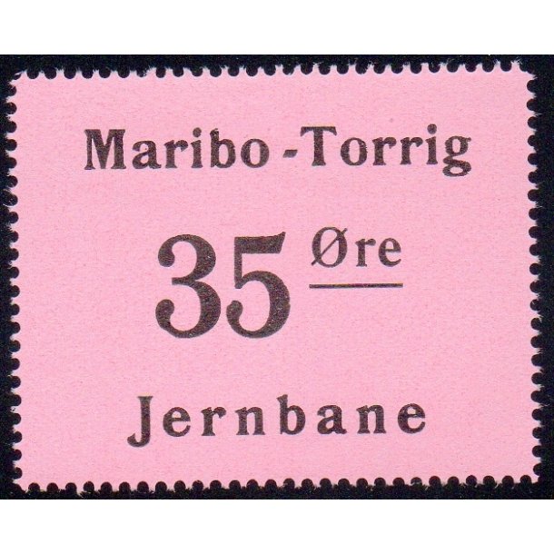 Maribo - Torrig - Jernbane - Banemrke - 35 re - Ustemplet