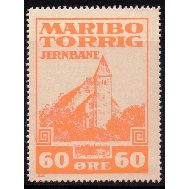 Maribo - Torrig - Jernbane - Banemrke - 60 re - Ustemplet