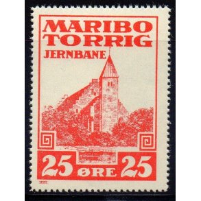 Maribo - Torrig - Jernbane - Banemrke - 25 re - Ustemplet