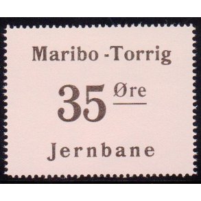 Maribo - Torrig - Jernbane - Banemrke - 35 re - Ustemplet
