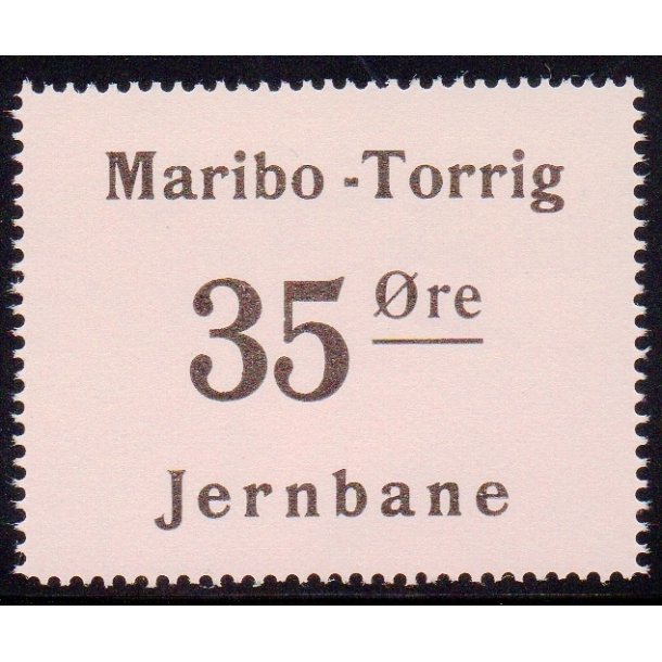 Maribo - Torrig - Jernbane - Banemrke - 35 re - Ustemplet