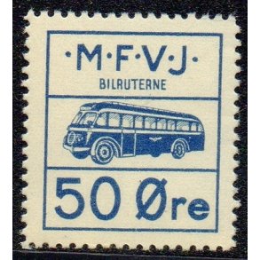 Mariager - Faarup - Viborg - Jernbane - Bilruterne - 50 re - Ustemplet