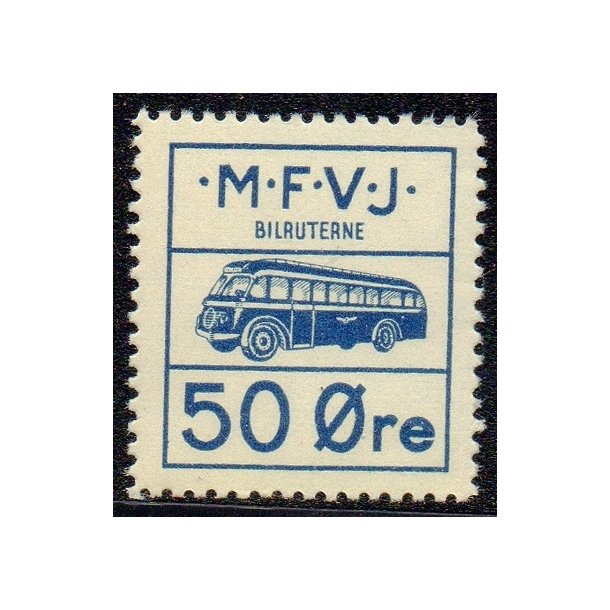 Mariager - Faarup - Viborg - Jernbane - Bilruterne - 50 re - Ustemplet