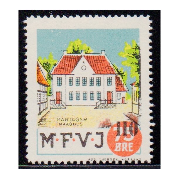 Mariager - Faarup - Viborg - Jernbane - Banemrke - 75 re overstemplet til 110 re - Ustemplet