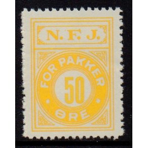 N.F.J. - ( Nordfynske Jernbane ) - For Pakker - 50 re - Ustemplet