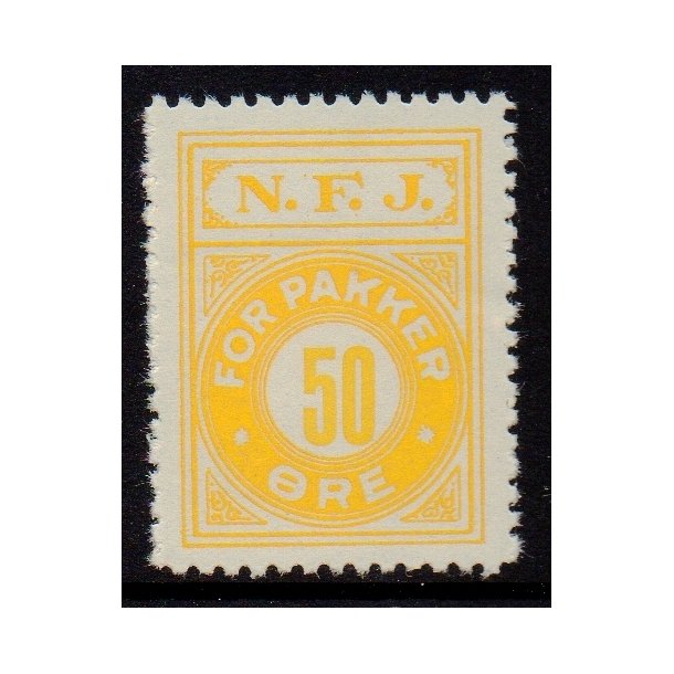 N.F.J. - ( Nordfynske Jernbane ) - For Pakker - 50 re - Ustemplet