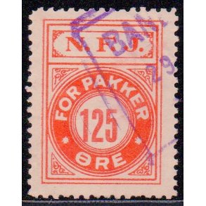N.F.J. - ( Nordfynske Jernbane ) - For Pakker - 125 re - Stemplet