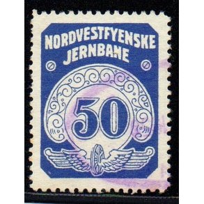 Nordvestfynske Jernbane - Banemrke - 50 re - Stemplet