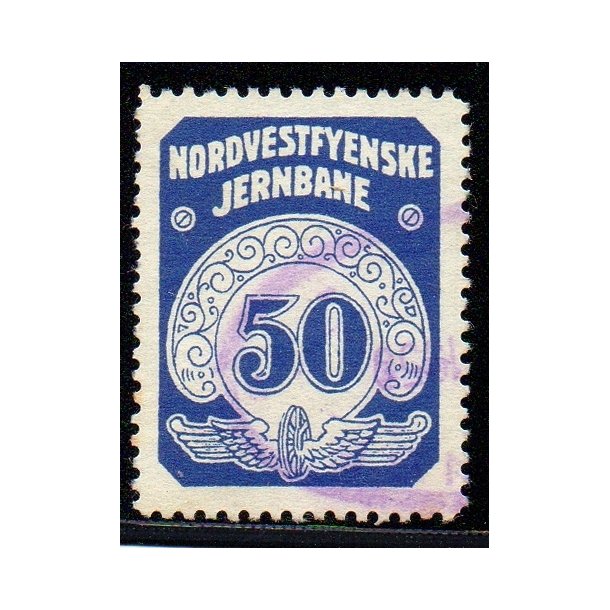 Nordvestfynske Jernbane - Banemrke - 50 re - Stemplet