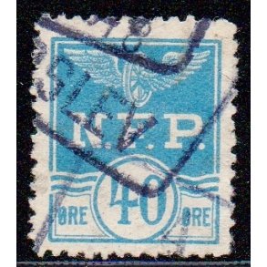 N.F.P. - ( Nordjyllands Forenede Privatbaner ) - Banemrke - 40 re - Stemplet