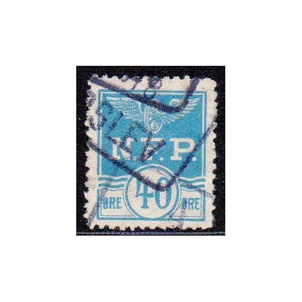 N.F.P. - ( Nordjyllands Forenede Privatbaner ) - Banemrke - 40 re - Stemplet