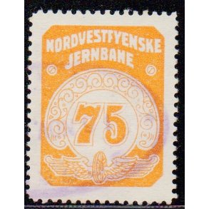 Nordvestfynske Jernbane - Banemrke - 75 re - Stemplet