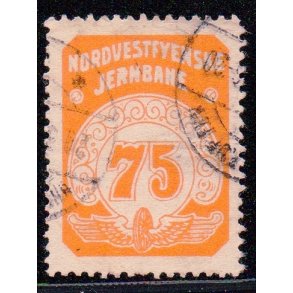 Nordvestfynske Jernbane - Banemrke - 75 re - Stemplet