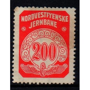 Nordvestfynske Jernbane - Banemrke - 200 re - Stemplet
