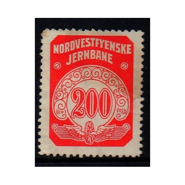Nordvestfynske Jernbane - Banemrke - 200 re - Stemplet