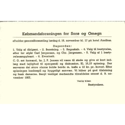 Kbmandsforeningen for Sor og Omegn - Helsagskort u/n - Brugt