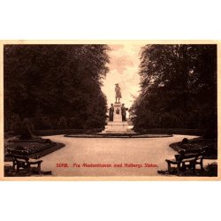 Sor - Fra Akademihaven med Holbergs Statue - Svegrds 62 - Ubrugt