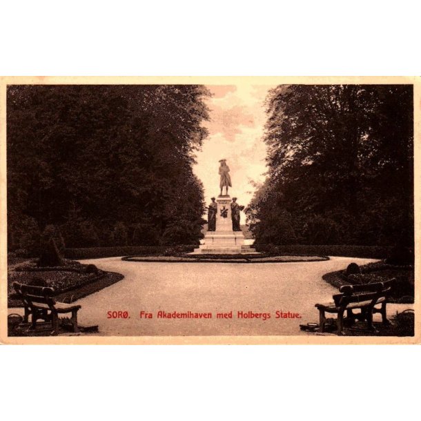 Sor - Fra Akademihaven med Holbergs Statue - Svegrds 62 - Ubrugt