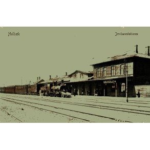 Holb�k - Jernbanestationen - Pater Alstrup 1095 - Brugt - Svagt Hj�rne !
