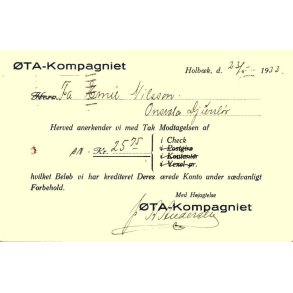 �TA - Kompagniet - Holb�k - Helsagskort u/n - Brugt - Arkivhul !