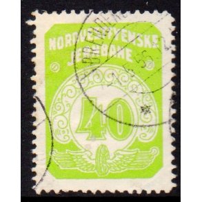 Nordvestfynske Jernbane - Banemrke - 40 re - Stemplet