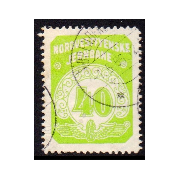Nordvestfynske Jernbane - Banemrke - 40 re - Stemplet