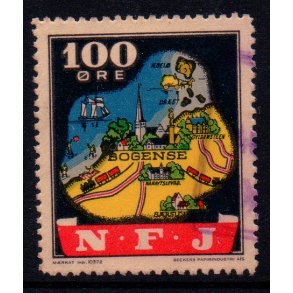 N.F.J. - ( Nordfynske Jernbane ) - Banemrke - 100 re - Stemplet
