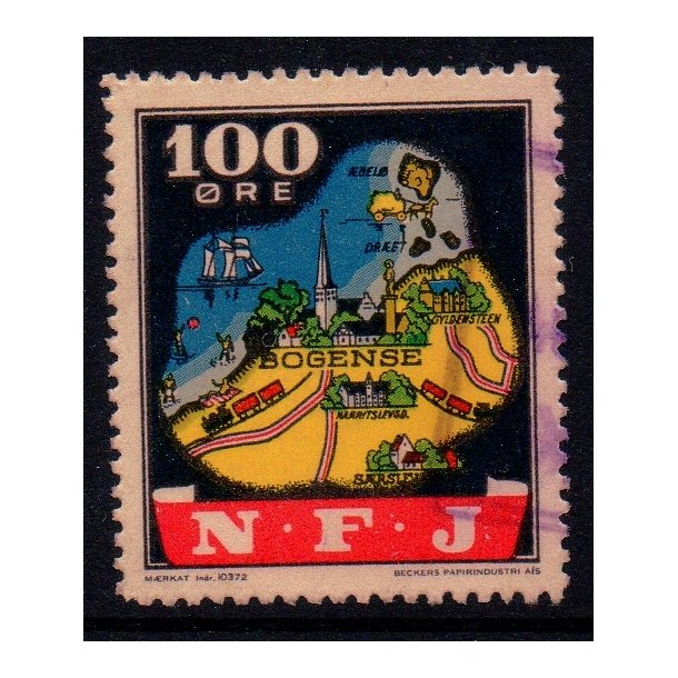 N.F.J. - ( Nordfynske Jernbane ) - Banemrke - 100 re - Stemplet