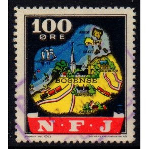 N.F.J. - ( Nordfynske Jernbane ) - Banemrke - 100 re - Stemplet