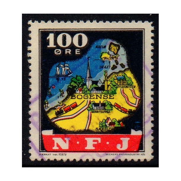 N.F.J. - ( Nordfynske Jernbane ) - Banemrke - 100 re - Stemplet