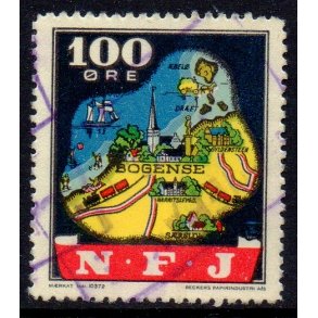 N.F.J. - ( Nordfynske Jernbane ) - Banemrke - 100 re - Stemplet