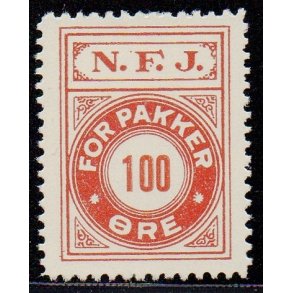 N.F.J. - Nordfynske Jernbane  - For Pakker - 100 re - Ustemplet