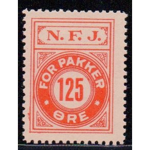 N.F.J. - Nordfynske Jernbane  - For Pakker - 125 re - Ustemplet