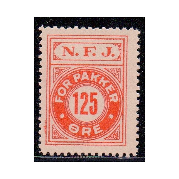 N.F.J. - Nordfynske Jernbane  - For Pakker - 125 re - Ustemplet