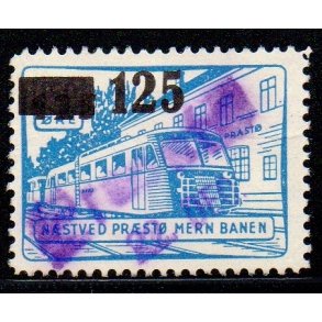 Nstved - Prst - Mern Banen - 50 re overstemplet til 125 re - Stemplet