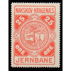 Nakskov - Kragens Jernbane - 25 re - Ustemplet