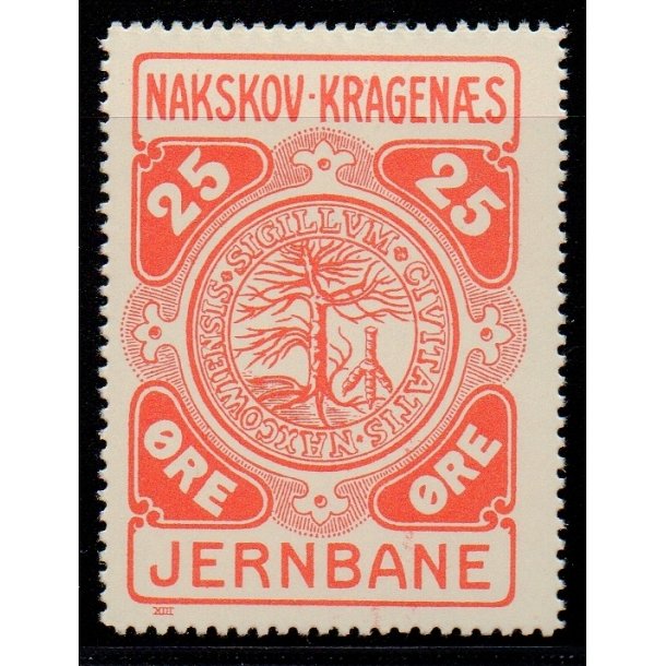 Nakskov - Kragens Jernbane - 25 re - Ustemplet