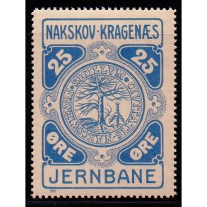 Nakskov - Kragens Jernbane - 25 re - Ustemplet
