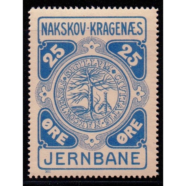 Nakskov - Kragens Jernbane - 25 re - Ustemplet