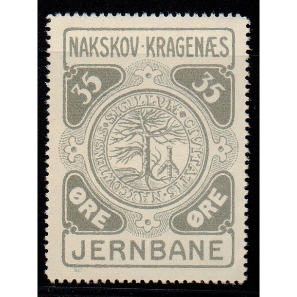 Nakskov - Kragens Jernbane - 35 re - Ustemplet