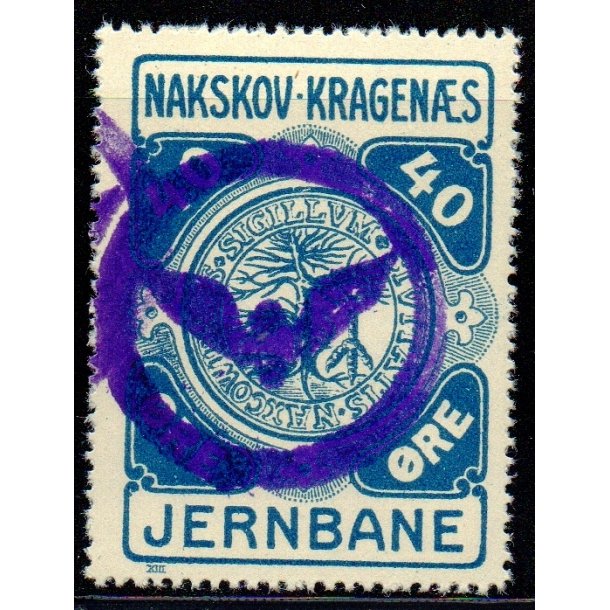 Nakskov - Kragens Jernbane - 40 re - Stemplet