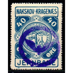 Nakskov - Kragens Jernbane - 40 re - Stemplet