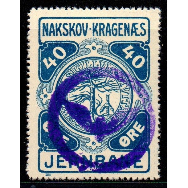 Nakskov - Kragens Jernbane - 40 re - Stemplet