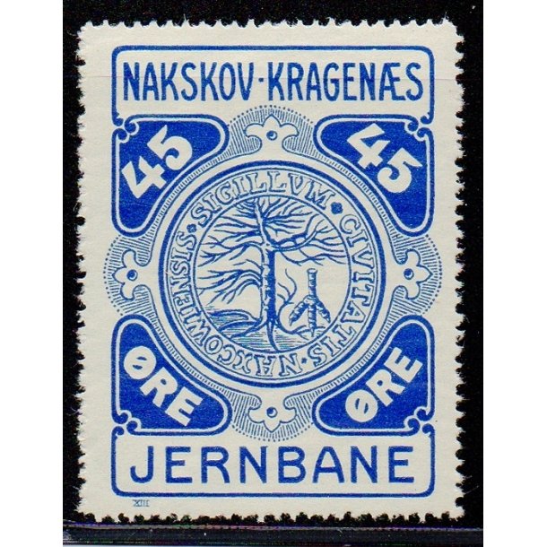 Nakskov - Kragens Jernbane - 45 re - Ustemplet