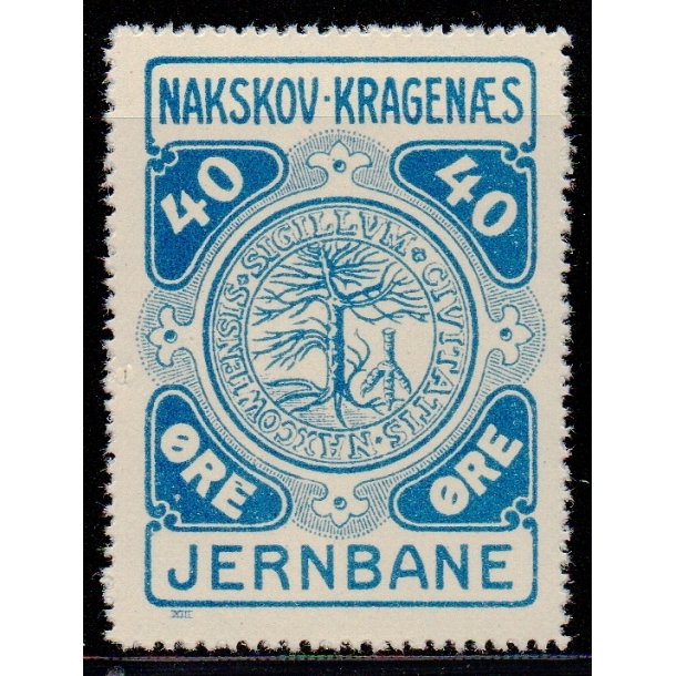 Nakskov - Kragens Jernbane - 40 re - Ustemplet