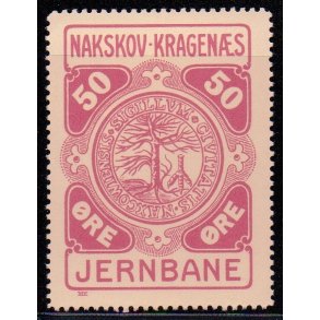 Nakskov - Kragens Jernbane - 50 re - Ustemplet