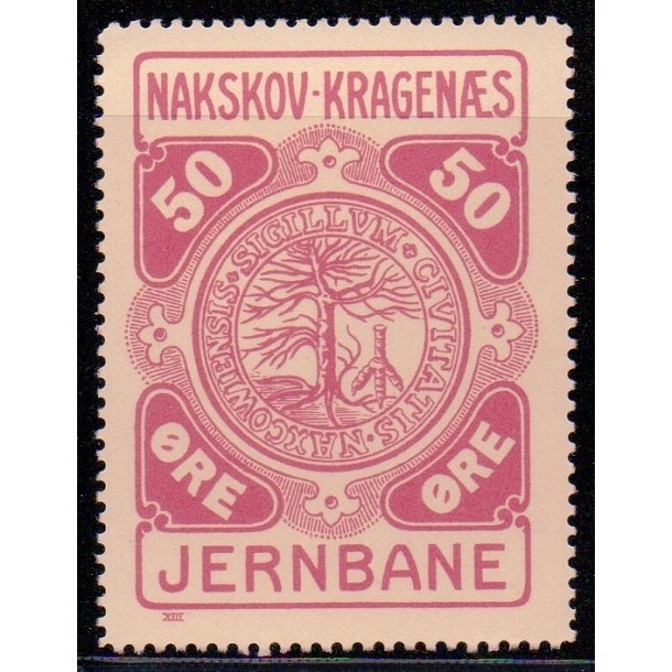 Nakskov - Kragens Jernbane - 50 re - Ustemplet